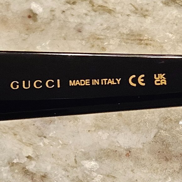 RARE GUCCI BLACK HEXAGON DOUBLE G ITALY GEOMETRIC OVERSIZED SUNGLASSES GG0772S main image 9